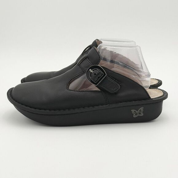 Alegria Classic Black Leather Slip-On Rocker Sole Clogs - Unisex EU 41 / Women’s - Picture 6 of 16